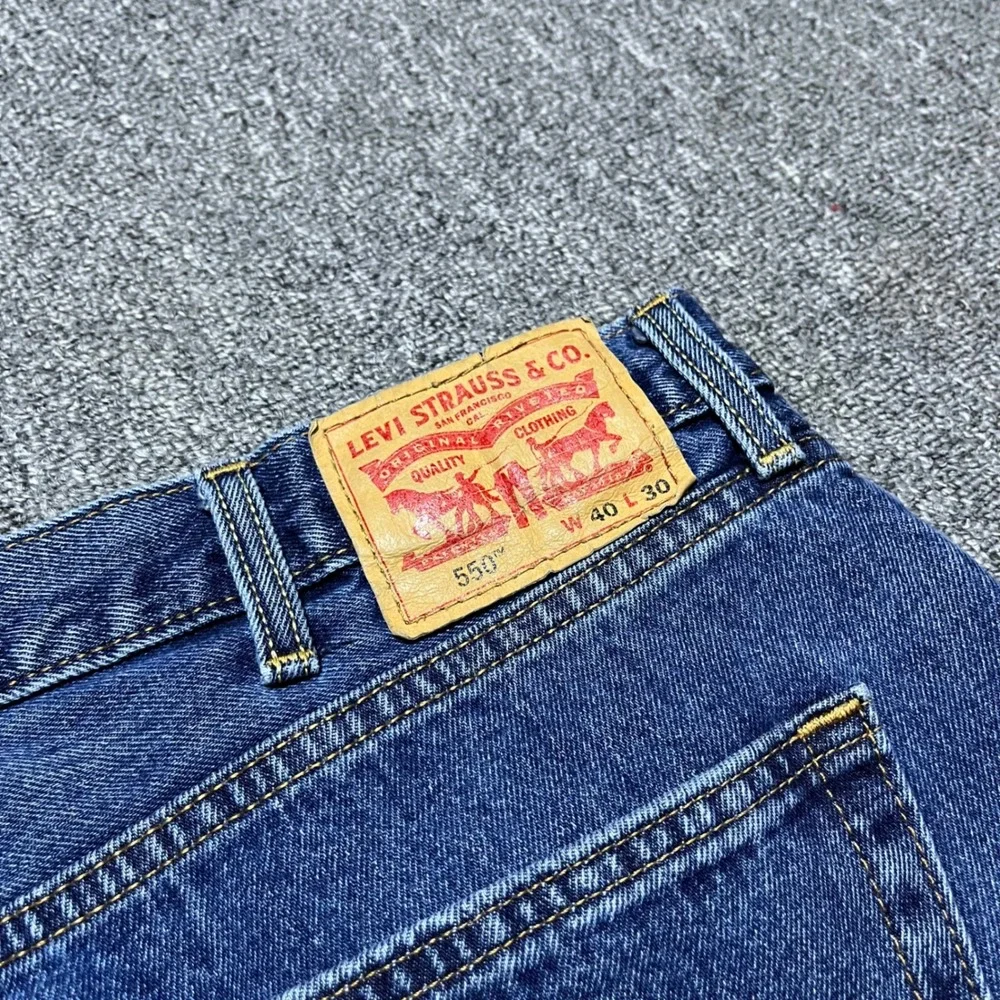 Levi's 550 Relaxed Fit Jeans 40x30 Blue Denim Tapered Leg Mens Pants
